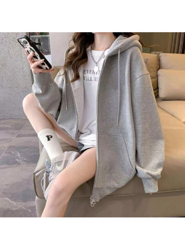 スウェットオーバーサイズジップパーカー[pm619a] | レディース