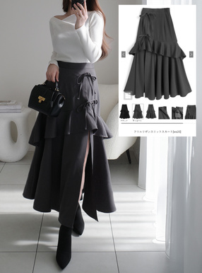 フリルリボンスリットスカート[ws25] | レディースファッション通販の