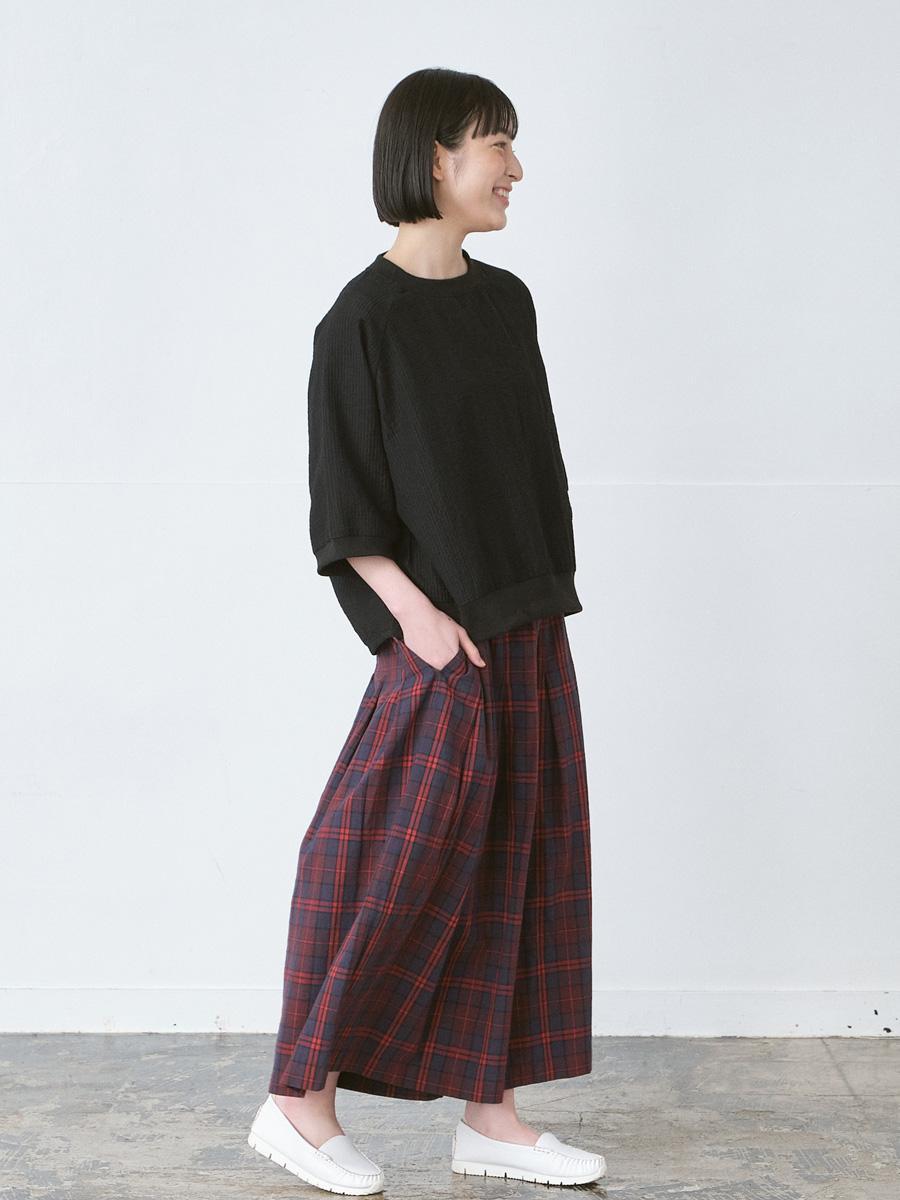 ガウチョパンツ 綿オックスチェック | パンツフルレングス | 【公式】D