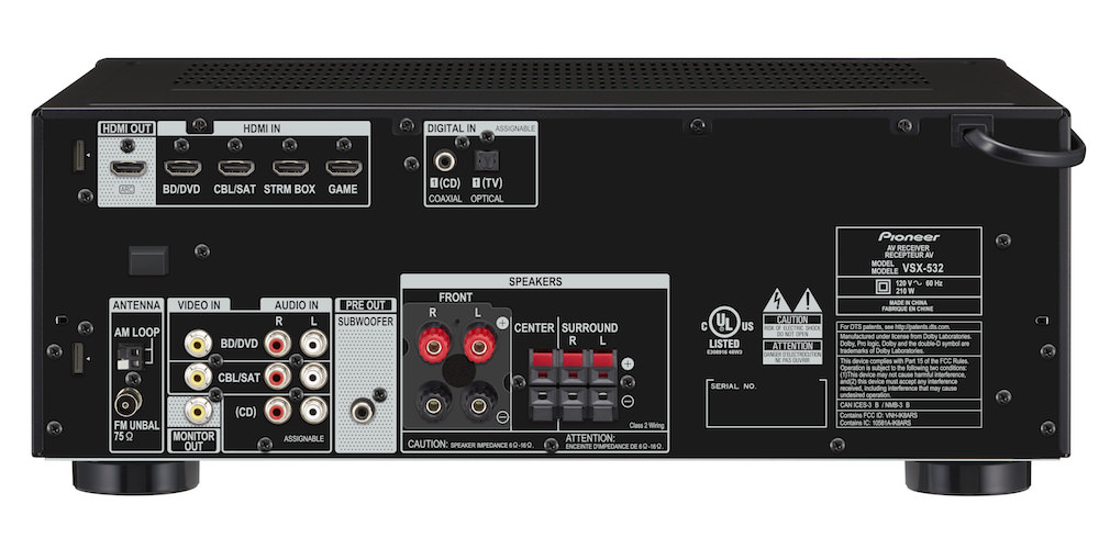 Pioneer VSX-532 & VSX-832 A/V Receivers Under $500 - ecoustics.com
