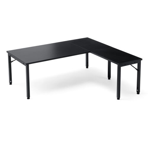 L字ローデスク（パソコンデスク・木製・座デスク・コーナーデスク・高