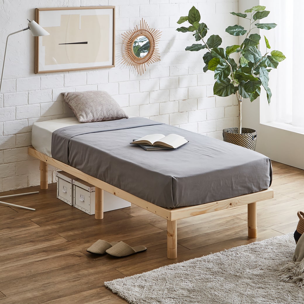 すのこベッド セミシングル 木製ベッド フレームのみ ベッドフレーム