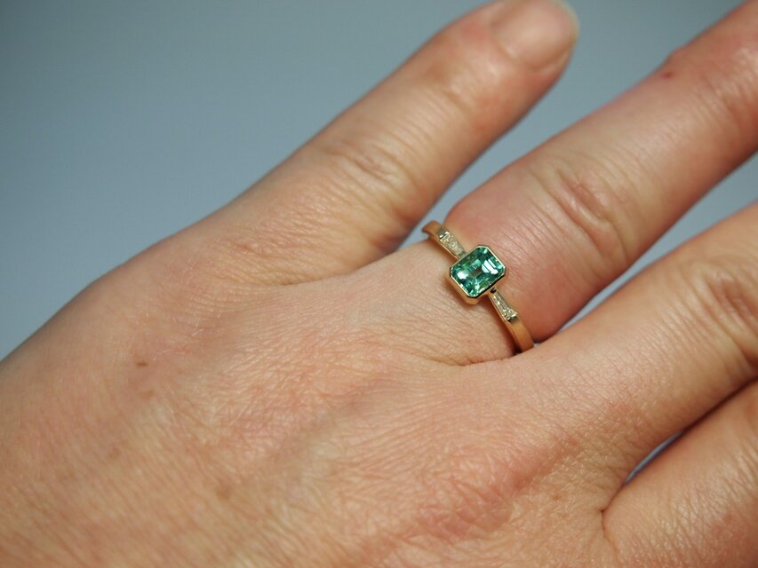 K18エメラルド/リング | iichi 日々の暮らしを心地よくする