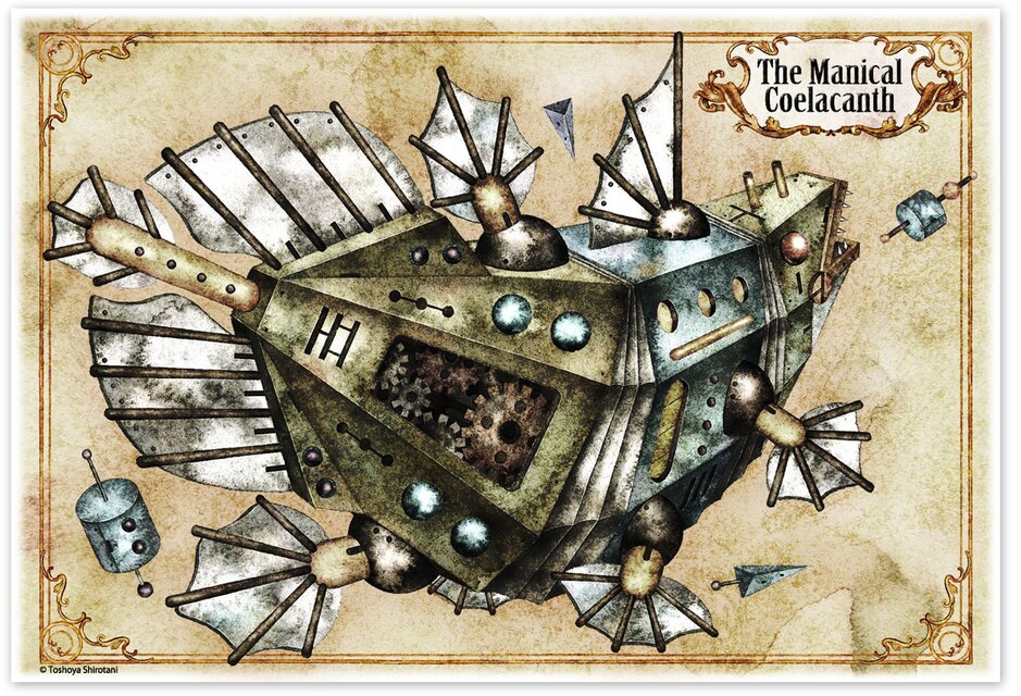 機械仕掛けのシーラカンス・アートポスター(A3ノビ） | iichi 日々の