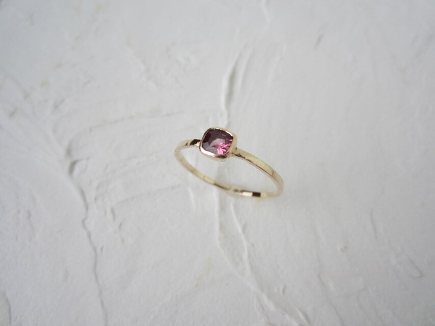 スピネル（スクエア）・リング（k10）(売約済） | iichi 日々の