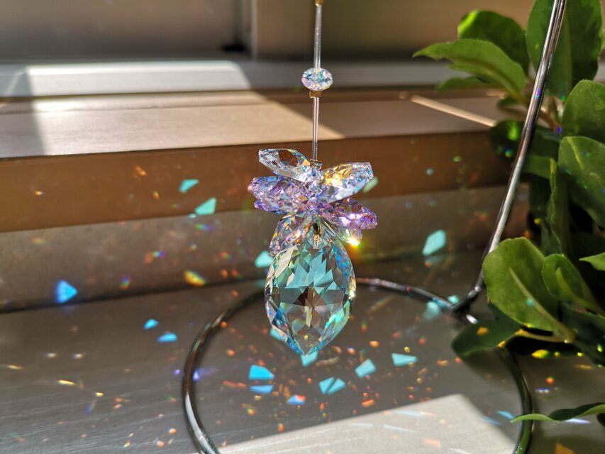 スワロフスキー✽pink✽サンキャッチャー(スタンド付き) | iichi 日々