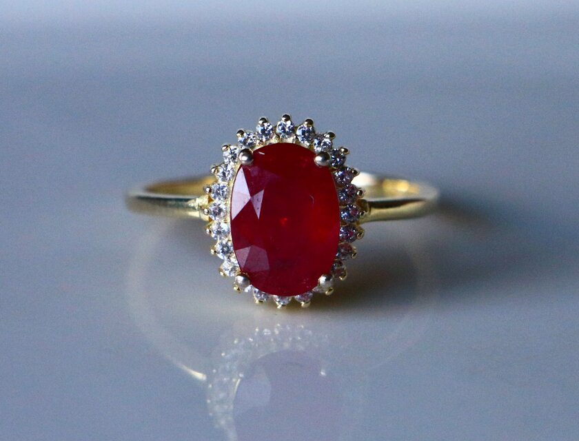 ビンテージスタイル＊天然ルビー 指輪＊18号 GP | iichi 日々の暮らし