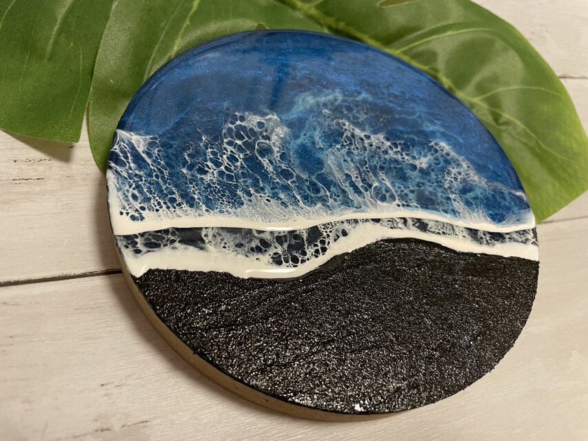 オーシャンアート 波レジンアート 海【丸C-02】 | iichi 日々の暮らし