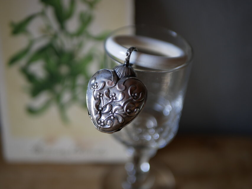 純銀 ヤドリギ ベビーラトル 宿り木 フランスアンティーク