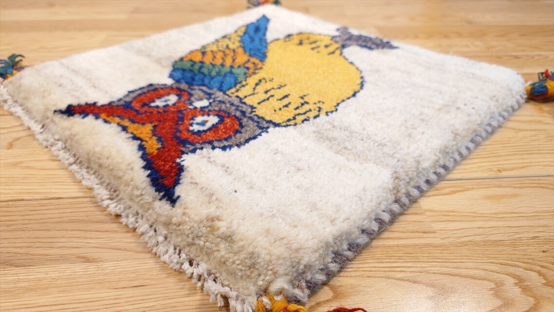 ペルシャ ギャッベ ミニマット ラグ 39.5x40㎝ フクロウ T5815 | iichi