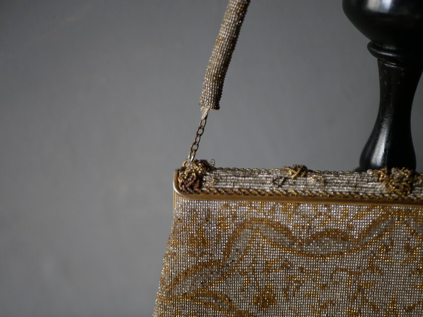 マイクロビーズ アンティークバッグ フランスアンティーク