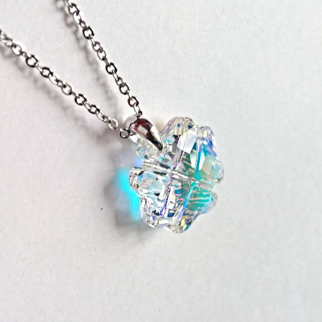 スワロフスキー クローバー（大粒 19mm ）の ネックレス】ラッキー