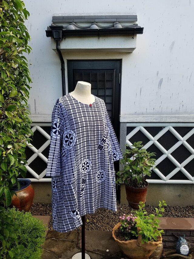 着物リメイク 手作り 相撲 浴衣(反物) チュニック | iichi 日々の