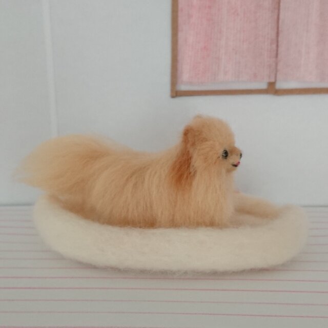 にっこりポメラニアン羊毛フェルト | iichi 日々の暮らしを心地よく