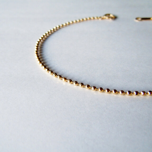 K18 カットボールチェーンのブレスレット/19cm | iichi 日々の