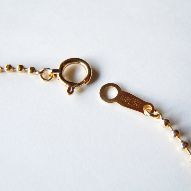 K18 カットボールチェーンのブレスレット/19cm | iichi 日々の
