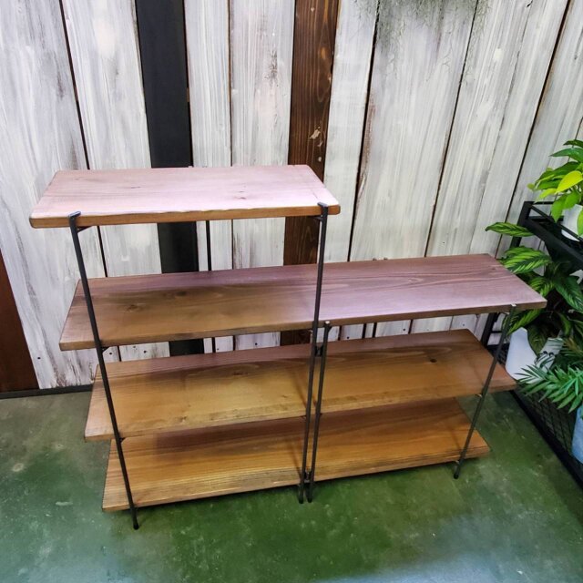 □□超軽量なのに頑丈□□ 折りたたみ アイアンラック 植物棚/観葉植物