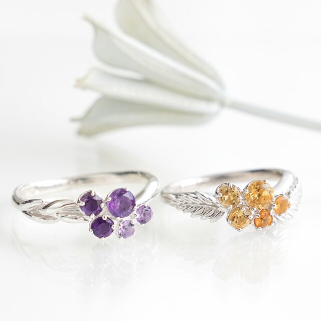 芳しい紫の花✧ラベンダーリング シルバー アメジスト 天然石 | iichi