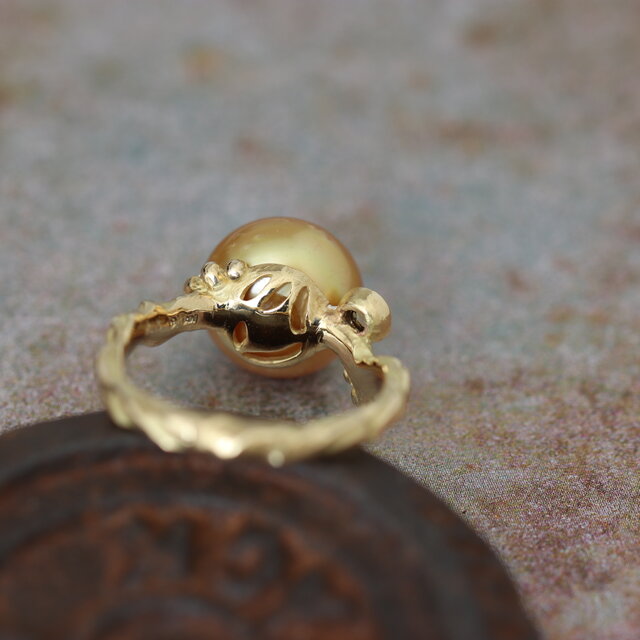 南洋ゴールデンパール リング【K18】 | iichi 日々の暮らしを心地よく