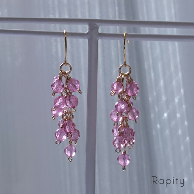 あんみ様 宝石質ピンクトパーズ*14kgfピアス他 あんみ様 宝石質ピンク