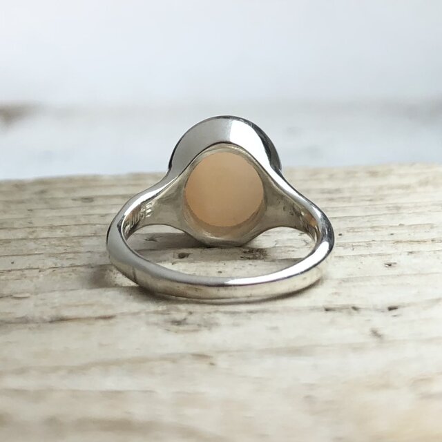 癒しのオレンジムーンストーンのリング/silver925/13号/B033/0019689