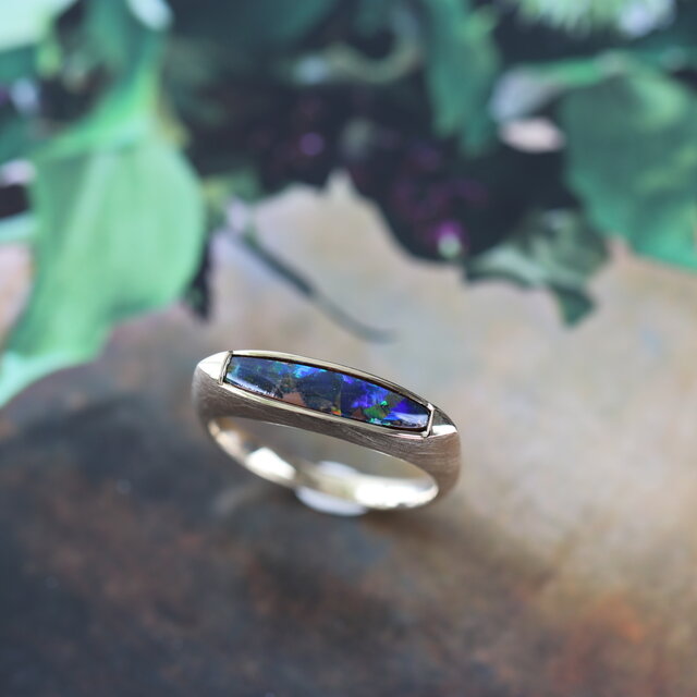 ボルダーオパールリング【K18】 | iichi 日々の暮らしを心地よくする