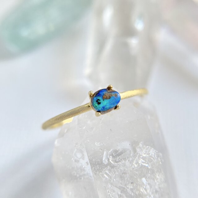 天然ボルダーオパールリング （選べるサイズ）オーストラリア産原石