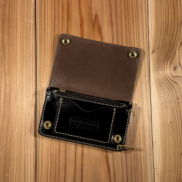 クロムエクセル・ブラック茶芯｜ミドルトラッカーウォレット – TWM03