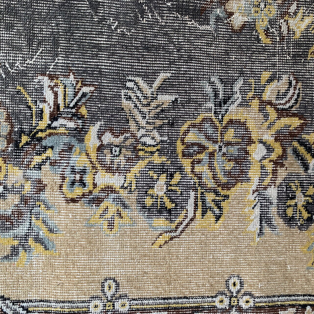 超大判 特大 トルコヴィンテージラグ 278×180スモーキーグレー