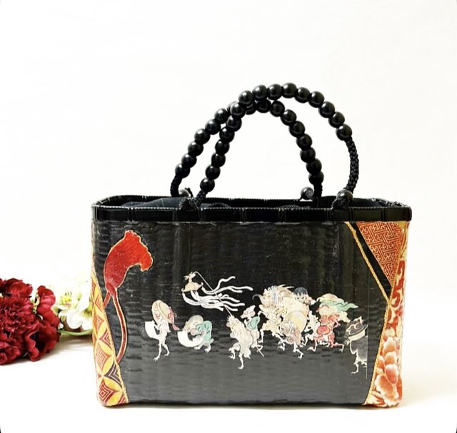 一閑張りバッグ（サイズ大） “百鬼夜行” 浮世絵 | iichi 日々の暮らし