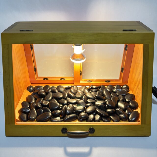 木製ホットショーケース 焼き芋保温ディスプレイケース【ナチュラル