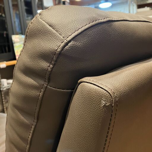 NITORI ニトリ 2人用本革ソファ (ウォール3KD 革C1DBR) (ファミリーズ