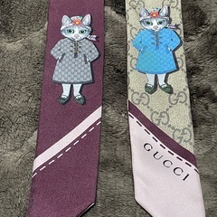 売約】GUCCIヒグチユウココラボネックボウシルクスカーフリバーシブル