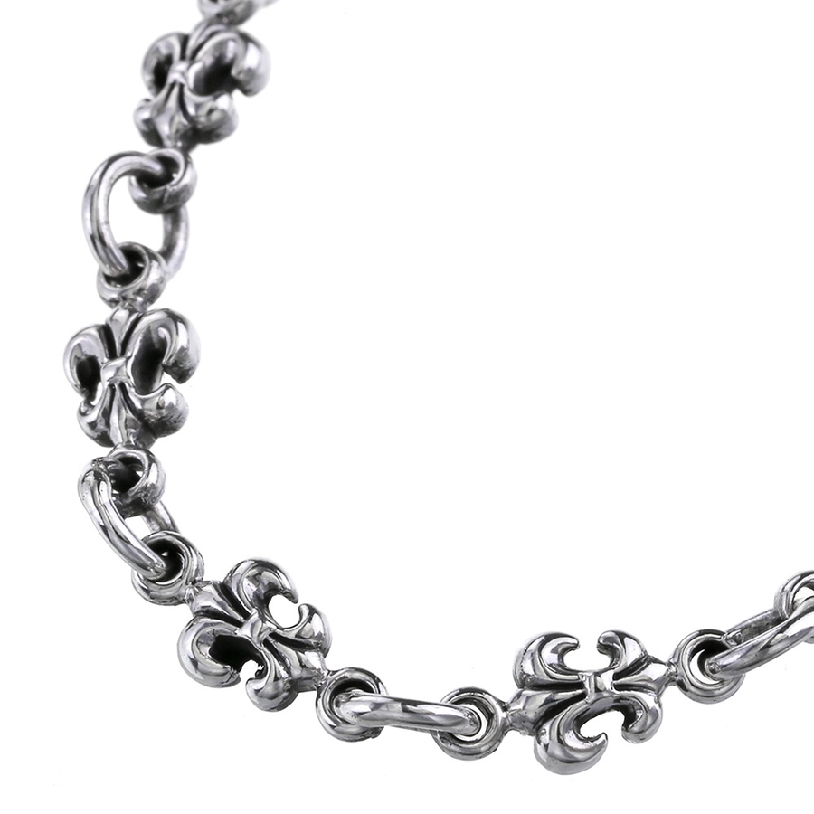 50cmミニリリーフレアリンクチェーンネックレスシルバー925