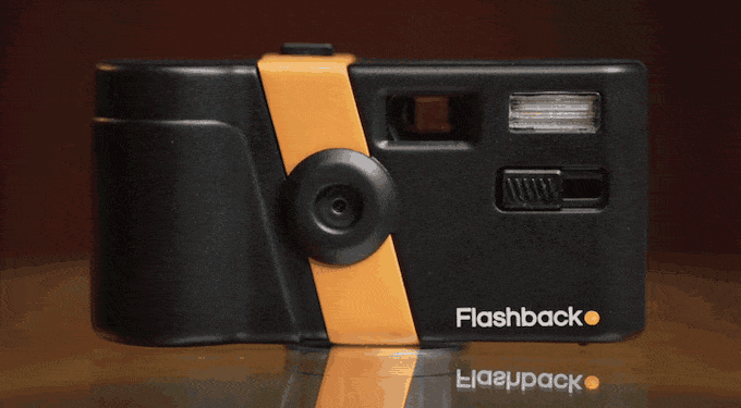 Flashback One35 looks like a disposable camera, but is actually a