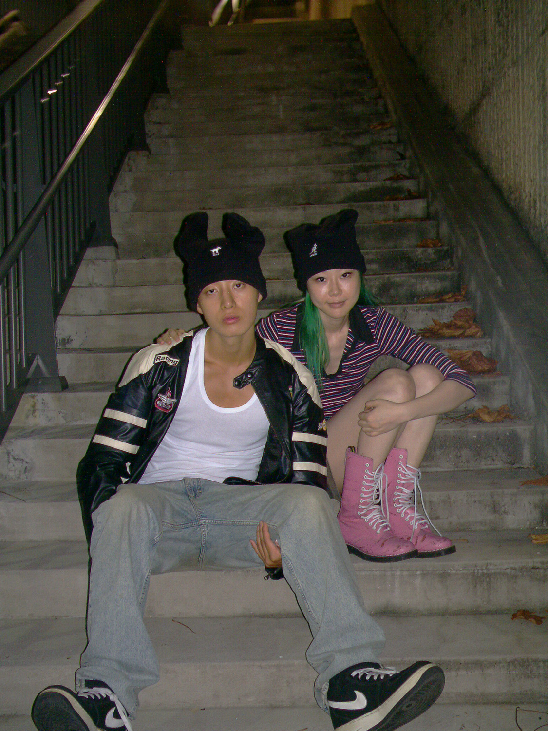 1990年代に発売されたKANGOLのうさぎ耳型ニット帽がYAGI EXHIBITIONと