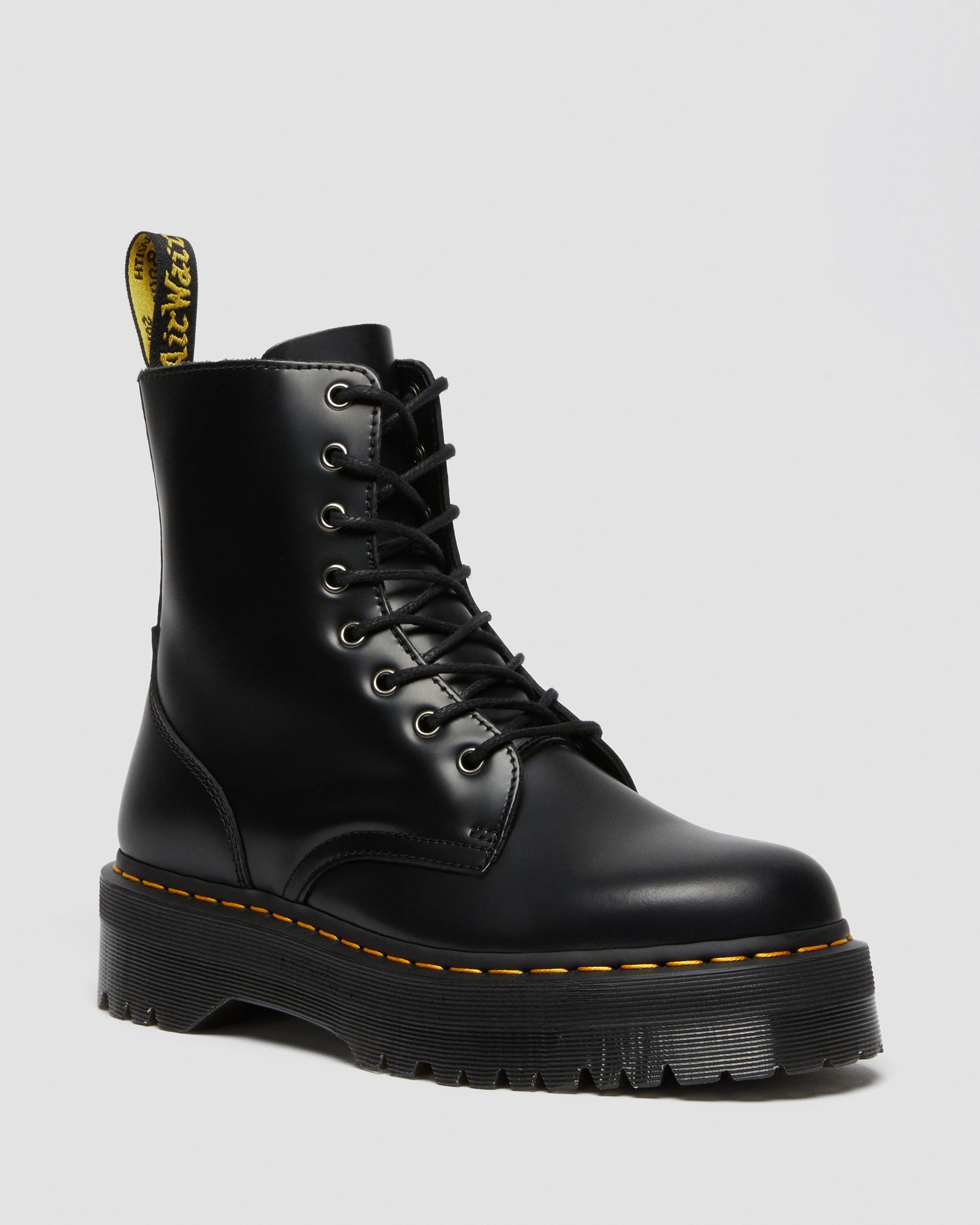 Buzz 8-Eye in Black Milled Nappa | Dr. Martens