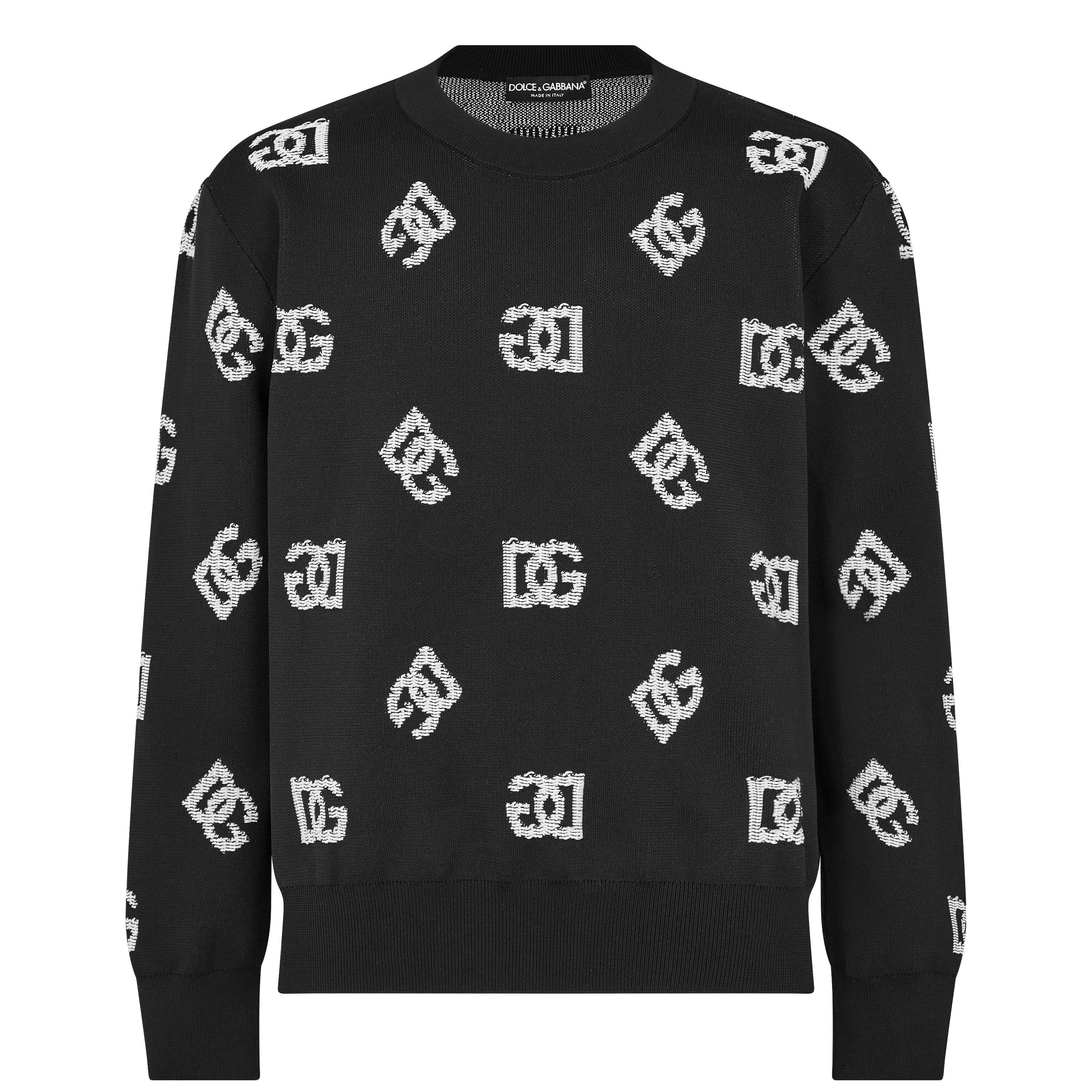Dolce and Gabbana Technical Jacquard Dg Sweater | Cruise Fashion