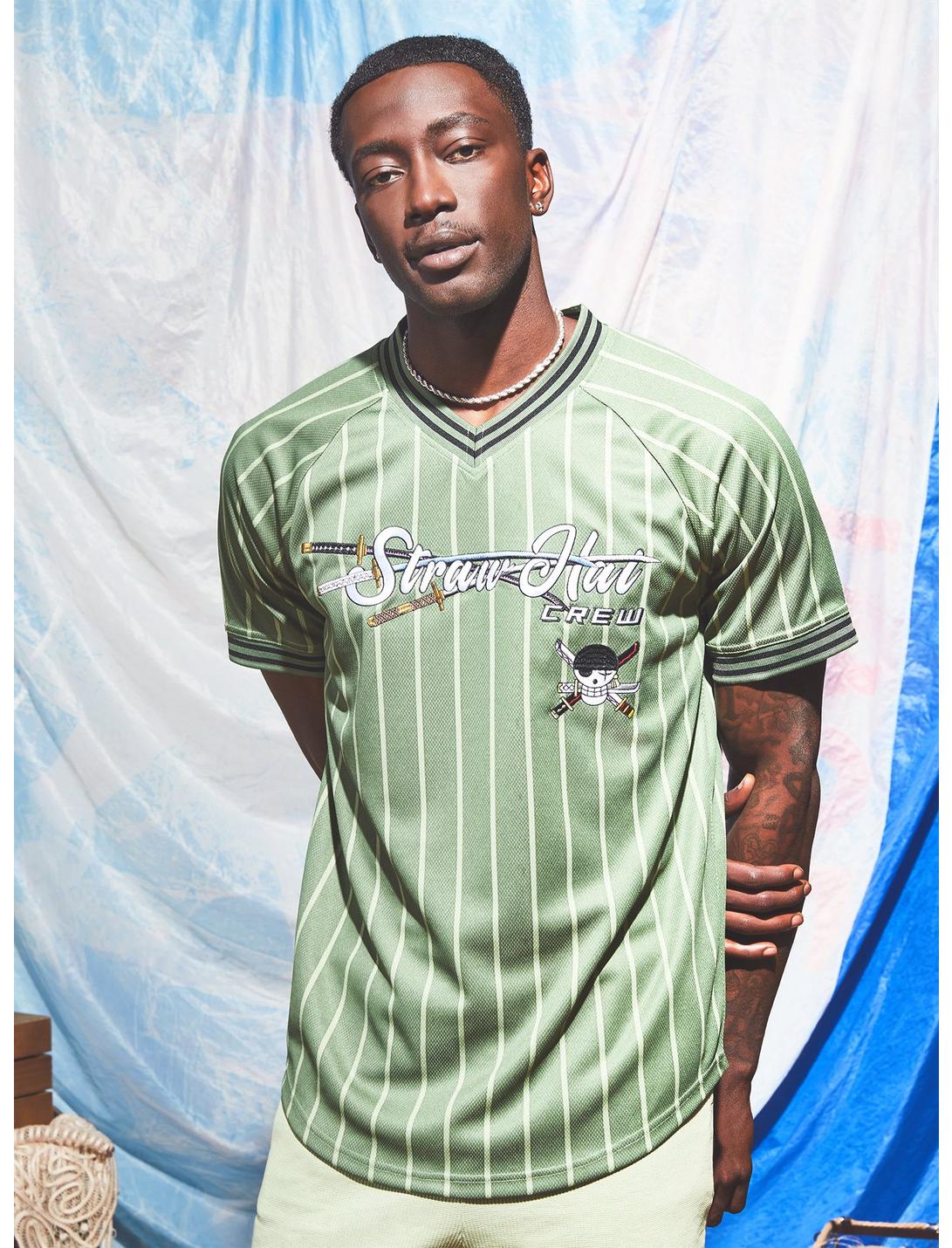 One Piece Zoro Straw Hat Crew Striped Jersey -- BoxLunch Exclusive