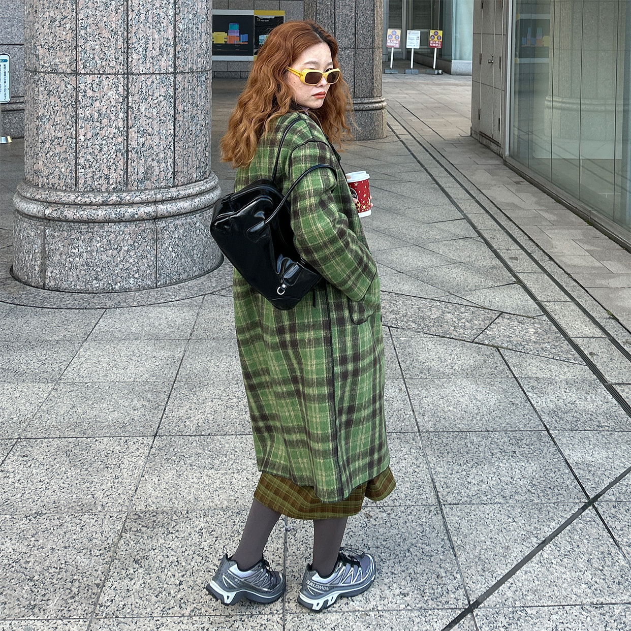 チェックロングコート | ファッション通販サイト NUGU