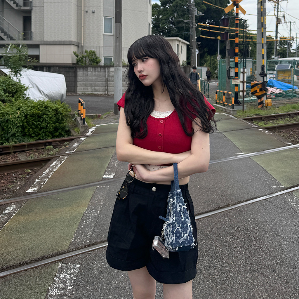 ロールアップショートパンツ | ファッション通販サイト NUGU