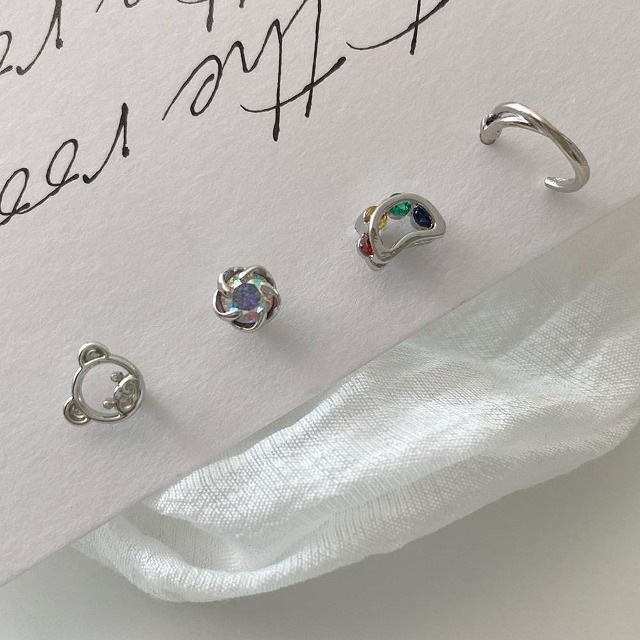 4個セットサージカルステンレスピアスセット | ファッション通販サイト