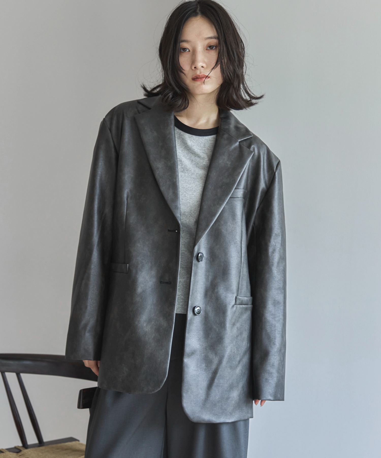 ビンテージレザーテーラードジャケット | ファッション通販サイト NUGU