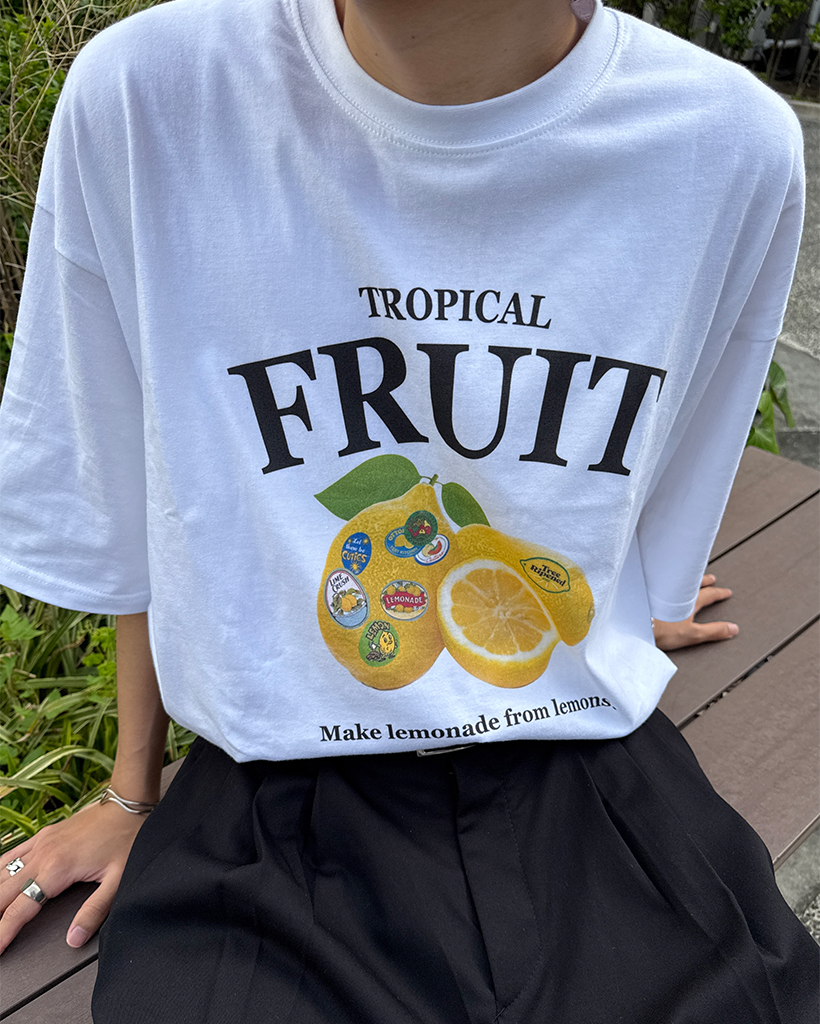 レモンプリントハーフTシャツ | ファッション通販サイト NUGU