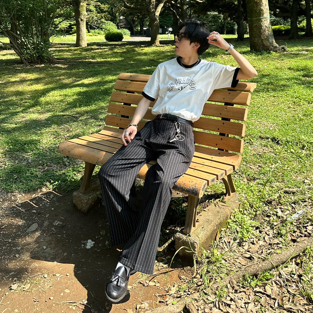 ストライプスラックス | ファッション通販サイト NUGU