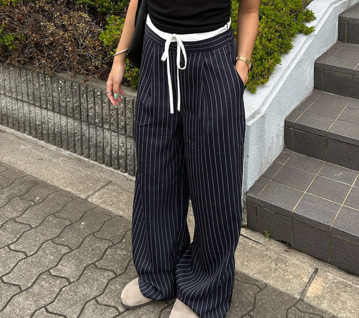 ユニークストライプスラックス | ファッション通販サイト NUGU