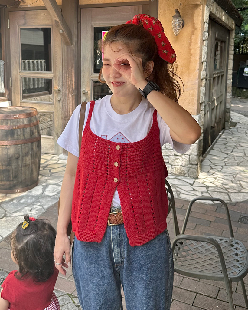 ボタン付きクロシェニットビスチェ | ファッション通販サイト NUGU