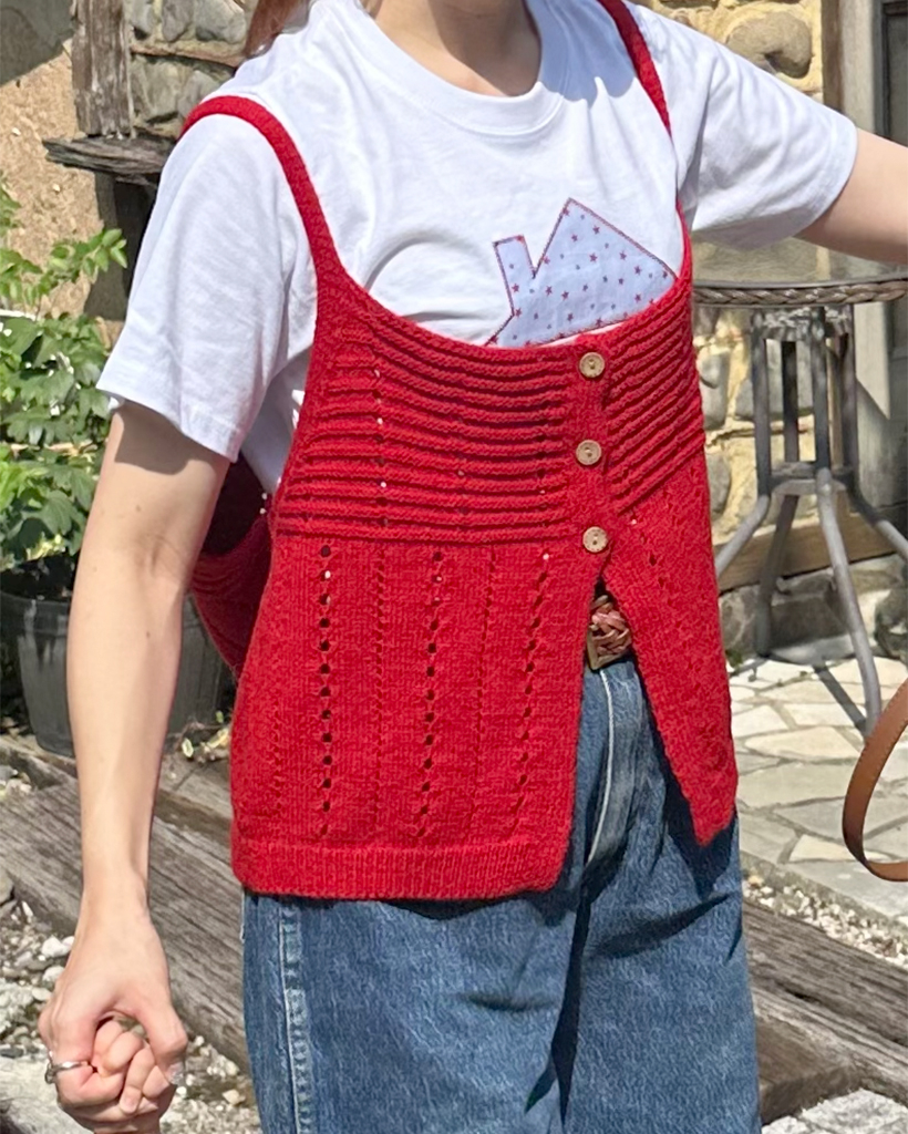 ボタン付きクロシェニットビスチェ | ファッション通販サイト NUGU