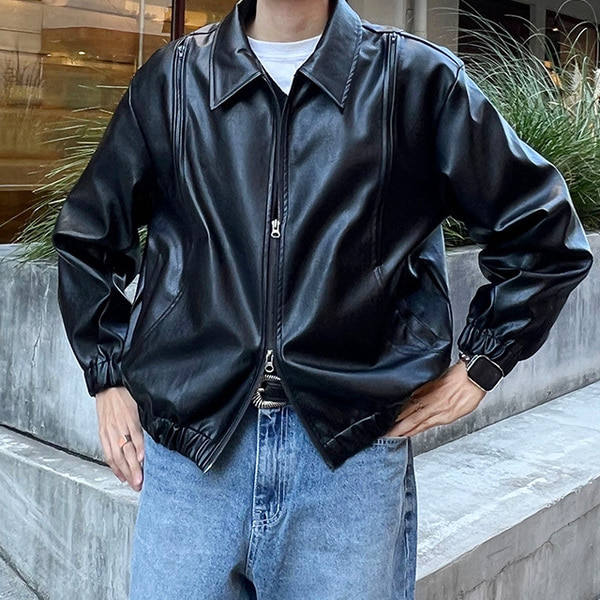 ダブルジッパーレザージャケット | ファッション通販サイト NUGU