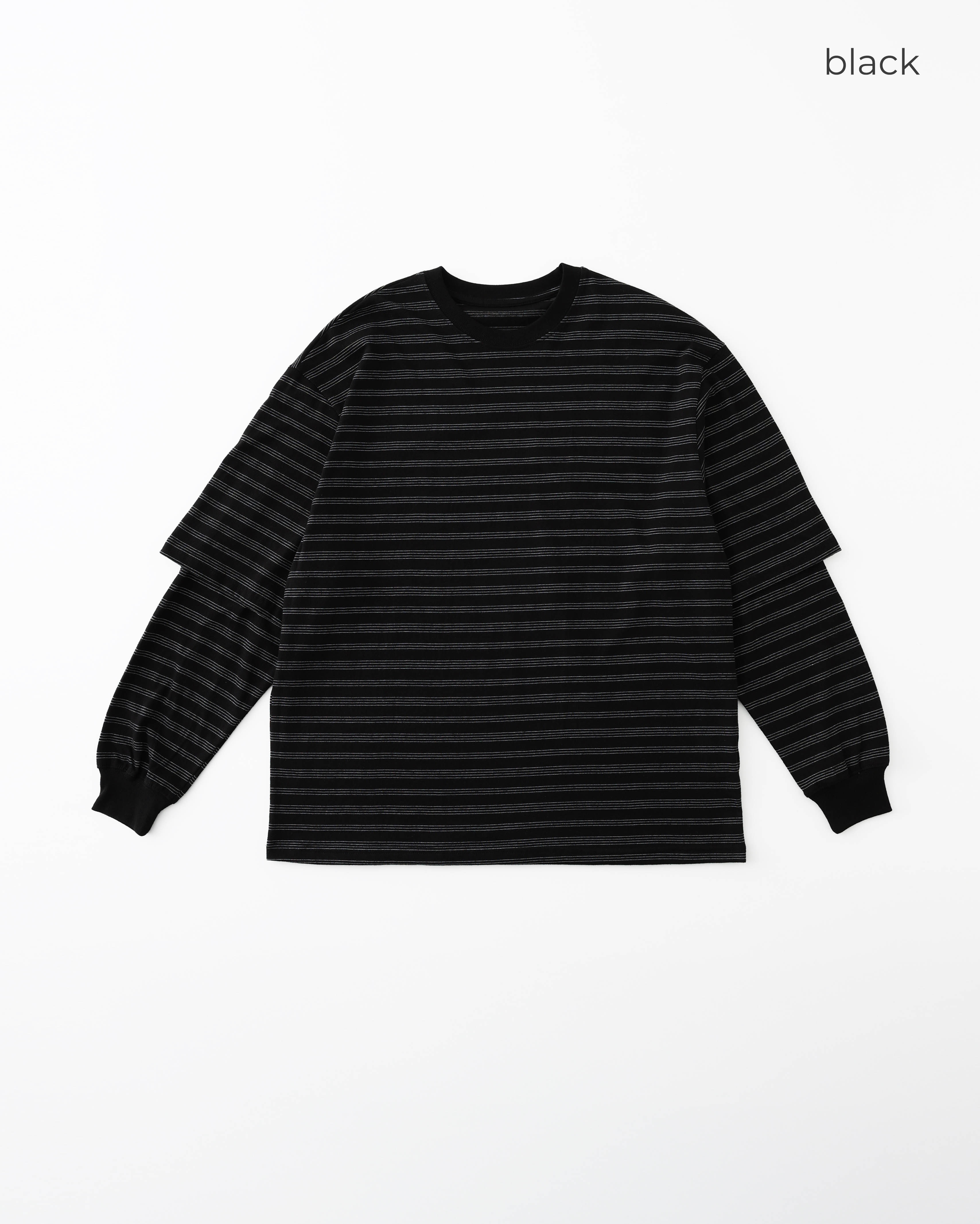 ORIGINAL) ボーダーレイヤードロンT (black) | ファッション通販サイト